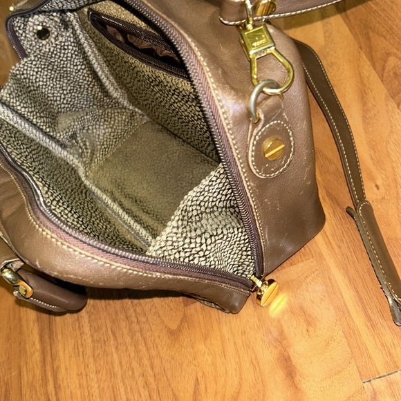 Borbonese Redwall Quail Pattern 2 Way Mini Shoulder Bag Handbag - Picture 12 of 16